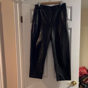 Ann Taylor Black Faux Leather Pants